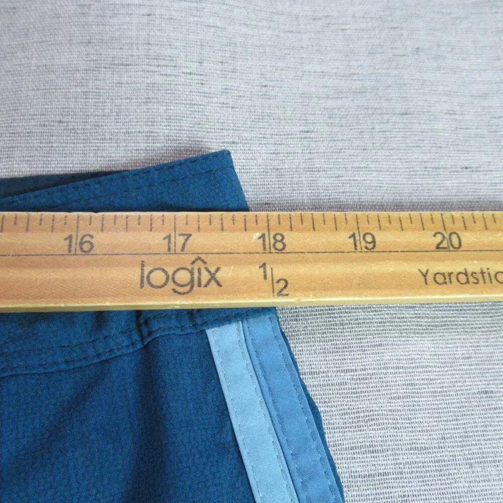 Billabong Board Shorts Mens 34 Blue Cream Striped Logo Surf Skate Beach Trunks